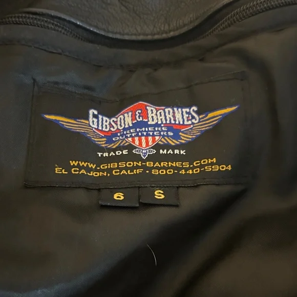 Chaps Black Leather Bomber Jacket - Picture 15 of 17